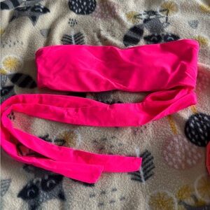 Pink Bandeau bikini Top